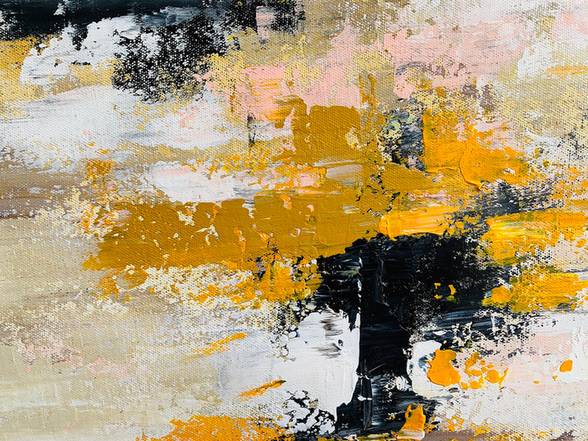 Oversized Yellow Canvas Paintings Abstract Canvas Artwork C3I12 wall art